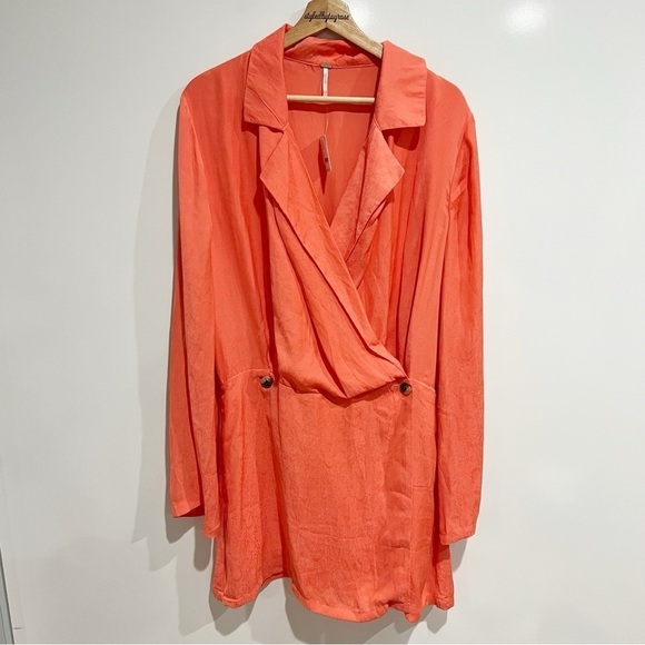 NWT Free People Simone Satin Mini Dress - Picture 5 of 14
